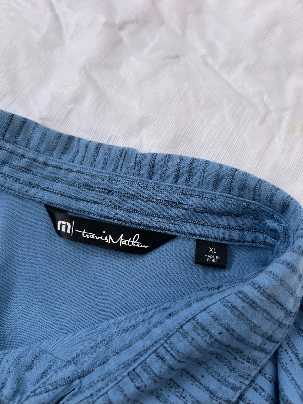 Travis Mathew Blue Polo Shirt - Picture 2 of 4